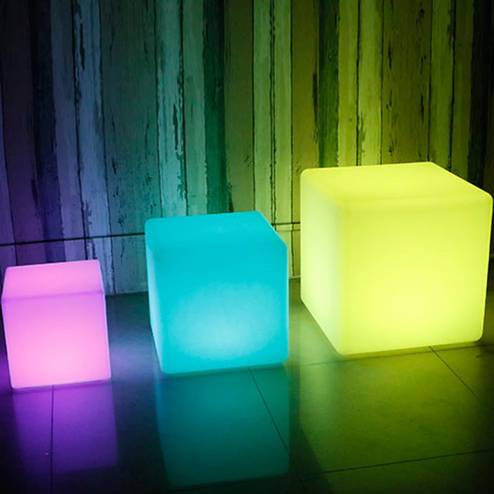 Светодиодный сбоку стула лампа cube открытый IP68 огни 80 см мебель творческий барный