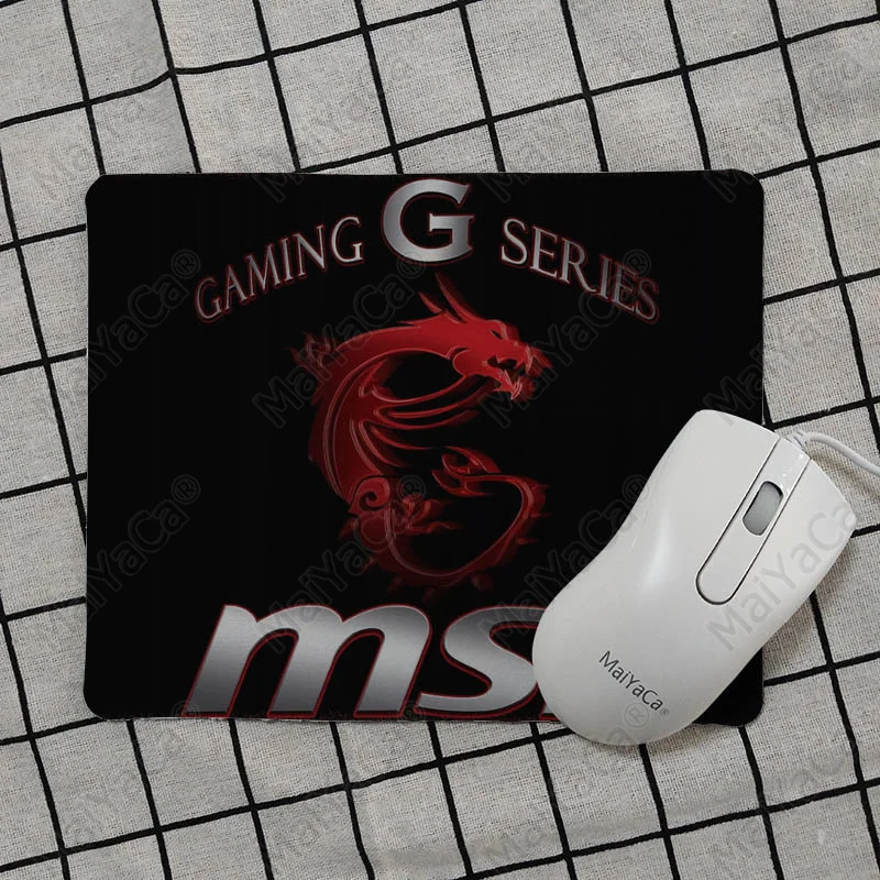 No Lock Edge25x29cm MaiYaCa Забавный MSI Логотип заказной игровой коврик для мыши для ноутбука Гладкий коврик для письма настольные компьютеры мат игровой коврик для мыши - Цвет: No Lock Edge25x29cm