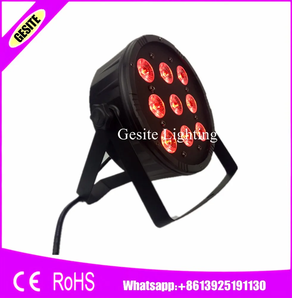 24 шт./лот хорошее качество светодиодный Par Quad 9x12w Wash Dmx Light American DJ RGBW 4 в 1 Led Flat Lamp Disco