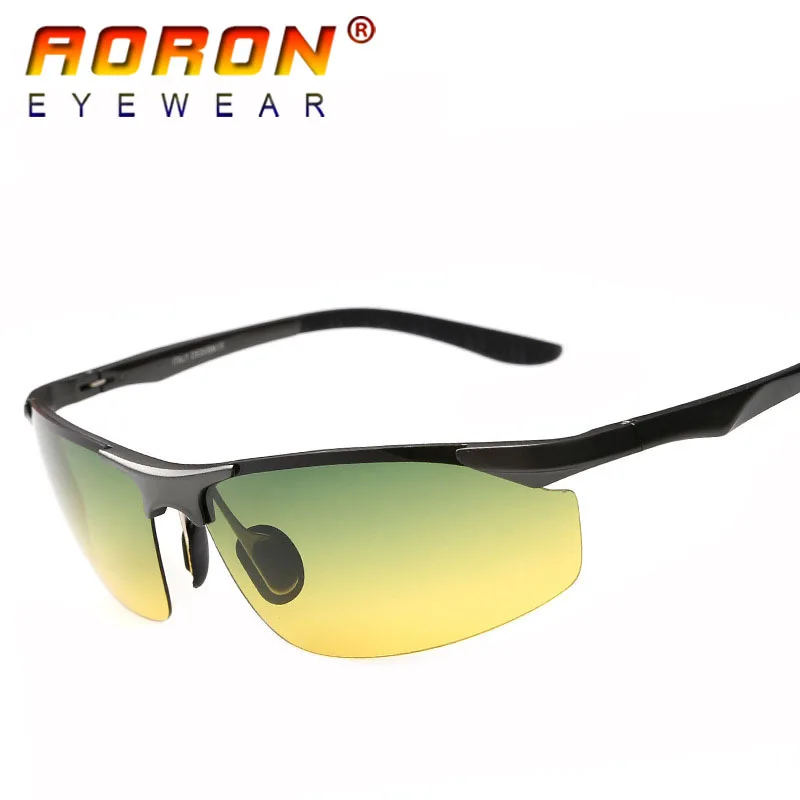 Мужские брендовые поляризованные очки Aoron из алюминиевого магниевого сплава для