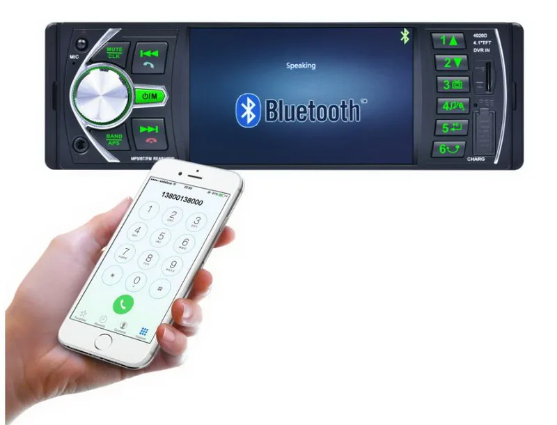 Автомобильное радио-зеркальная связь Стерео 12V Bluetooth в тире MP5 плеер FM Aux Вход USB TF авто радио-Кассетный проигрыватель Авто светоотражающие ленты