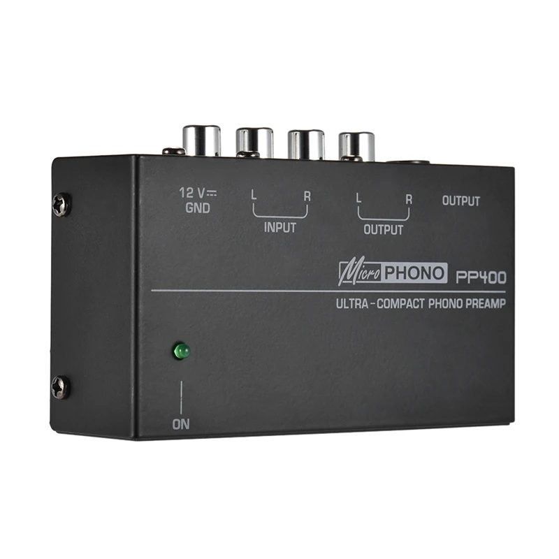 Ультракомпактный преусилитель Phono с Rca 1/4 дюйма Trs интерфейсы Preamplificador Preamp Us Plug