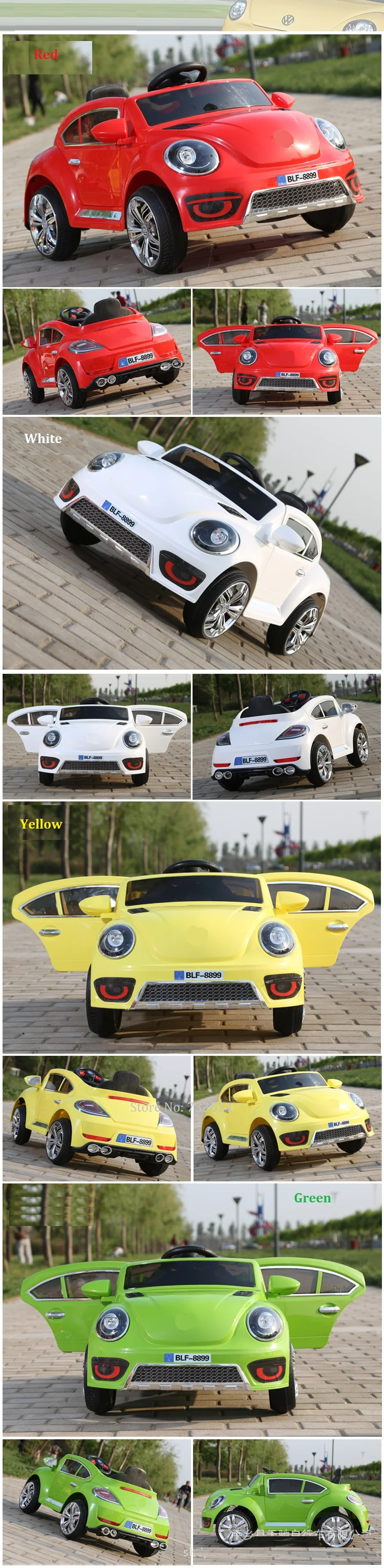 Поддержка 60 кг Beetle Детская электрическая двойная дверь привод четыре детская коляска на колесах с bluetooth, музыкой, пультом дистанционного управления