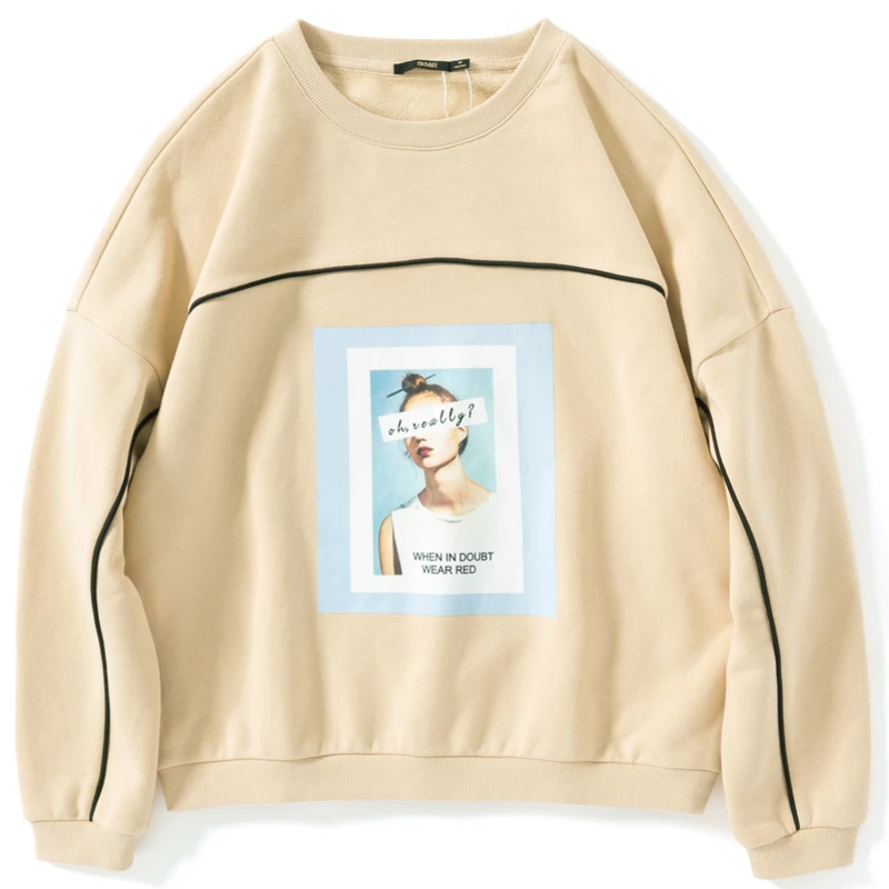 Свитшот SEMIR женский с флисовой подкладкой пуловер свитшот круглым вырезом