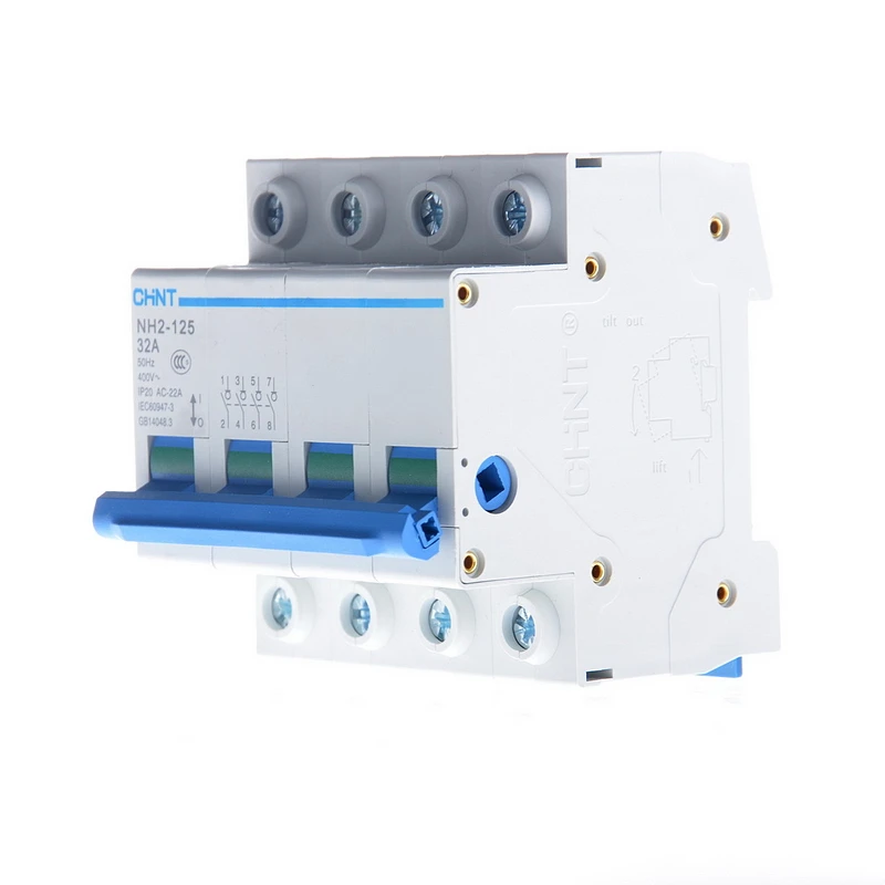 CHINT NH2-125 32A 63A 100A 125A 1P 2P 3P 4P isolat переключатель разъединитель модульный din-рейка asics INT125