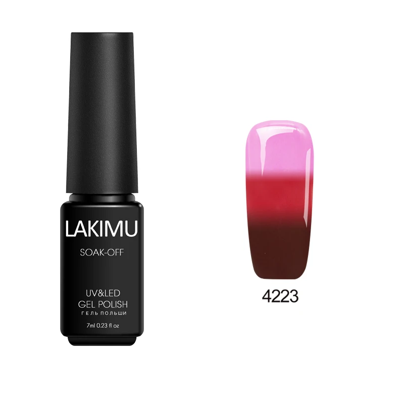 4223 Lakimu тепло холодный УФ-гель для ногтей изменение температуры Замачивание от цвета ful эмаль Гибридный гвоздь искусство цвет длинный прочный ноготь лак - Цвет: 4223