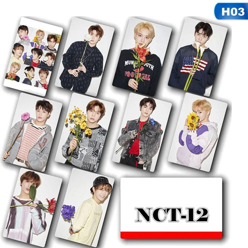 3 10 шт./компл. K-POP NCT мини открытки в альбом кристалл стиль наклейки самодельные фотокниги бумажные карты - Color: 3