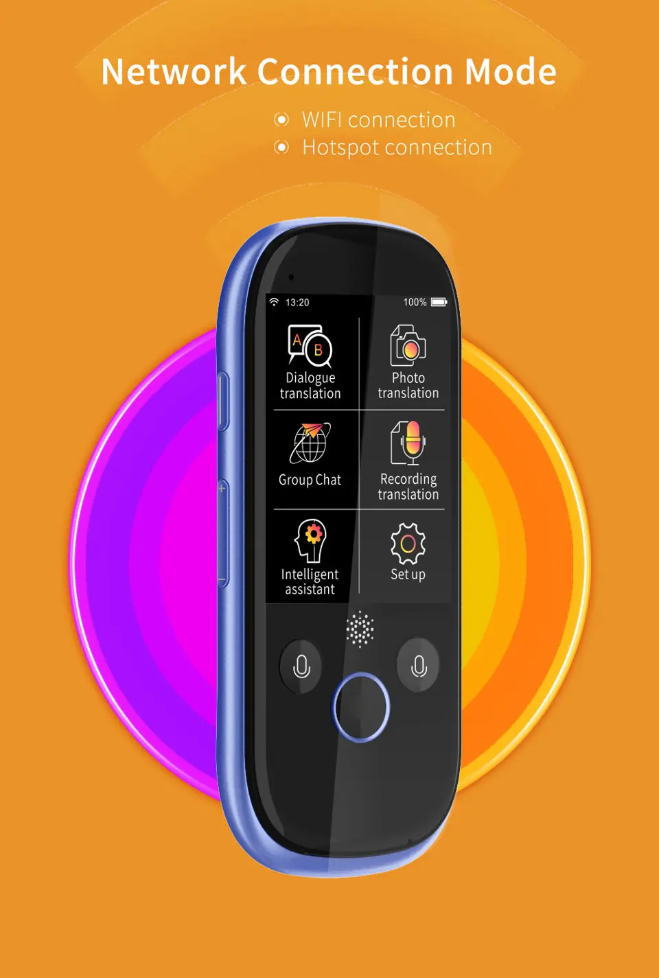 Boeleo K1 Pro AI портативный умный голосовой переводчик 4 Гб 2,4 дюйма 45 язык путешествия бизнес встречи карманный переводчик языка