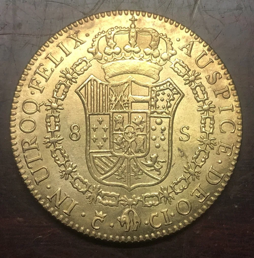 1811 ИСПАНИЯ 8 Escudos Фернандо VII Золотая копия монеты|Безвалютные монеты| |