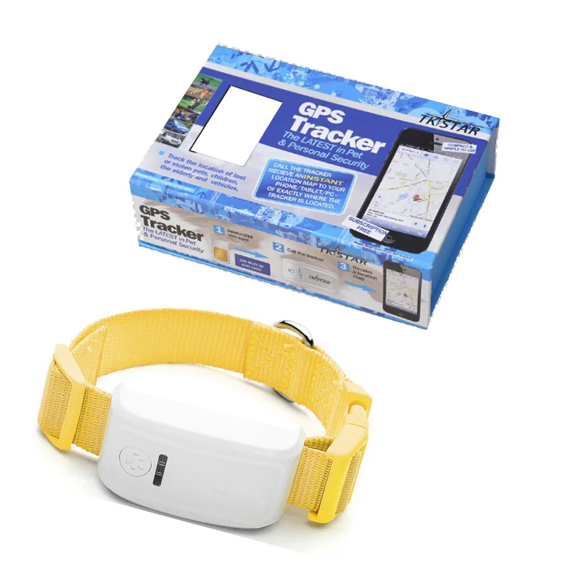 yellow with box Водонепроницаемый TKSTAR LK909 TK909 gps трекер в режиме реального времени для питомцев, собак, кошек, кроликов, gps ошейник для отслеживания, платформа - Цвет: yellow with box