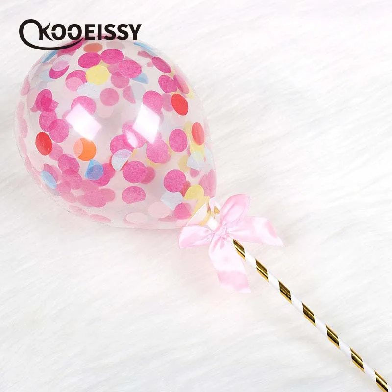 5 дюймовый шар в форме сердца банта конфетти топпер для торта украшение на день