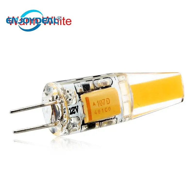 10 шт./компл. G4 2 5 Вт SMD COB Светодиодная лампа с силикагелем Энергосберегающая AC/DC12V