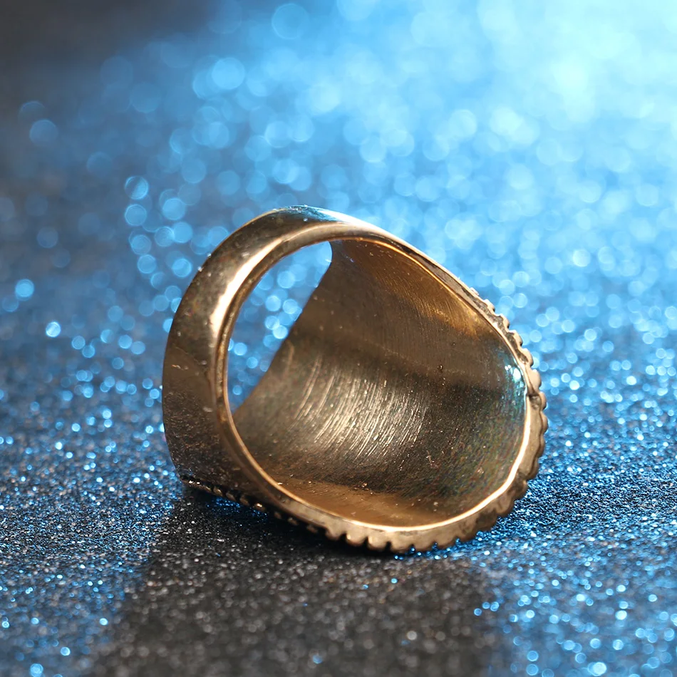 Женское кольцо из красного золота с кристаллами|ring big|midi ringgold ring |