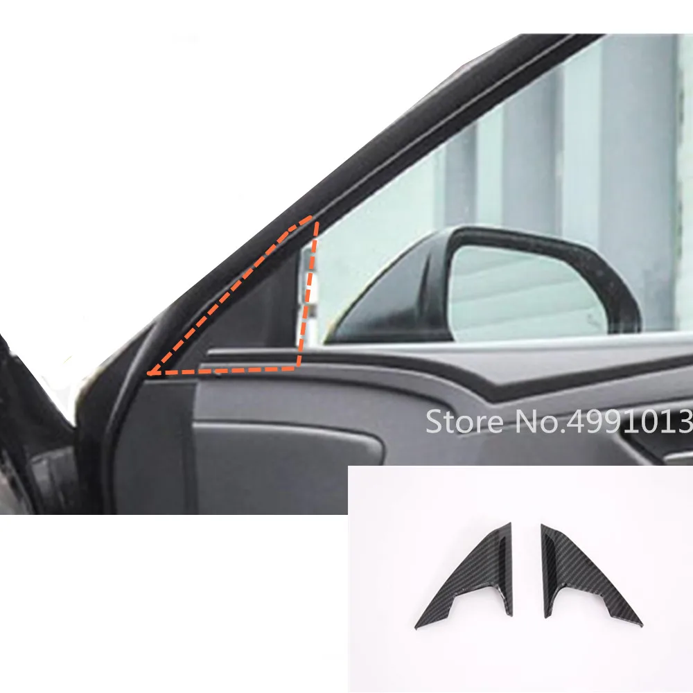 

For Toyota Avalon XX50 2018 2019 2020 2021 Cover Carbon Fiber Grain A Column Audio Speak Window Windshield Side Triangle Trim
