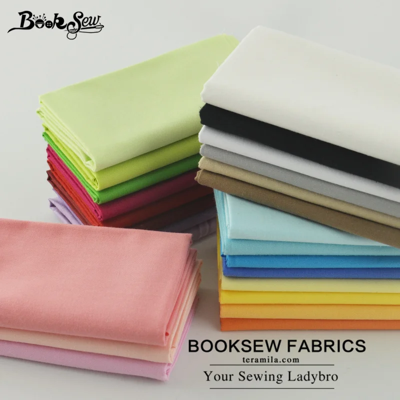 Booksew хлопчатобумажная ткань 25 шт сплошной цвет очаровательные пакеты жир четверти домашний текстиль для постельных принадлежностей стеганая одежда пэчворк см