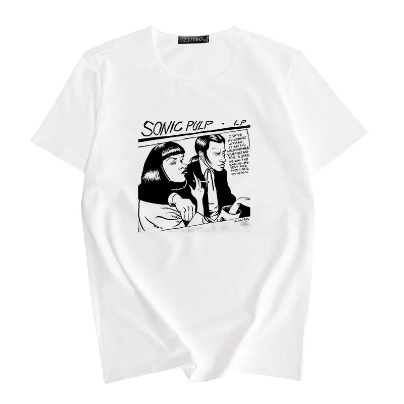 Sonic Youth Album Cover винтажная рок футболка женская гранж Vogue топы футболки с коротким рукавом Круглый воротник забавная Повседневная футболка Tumblr