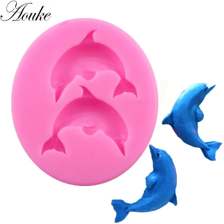 

New dolphin Fudge Cake baking mold Mousse Styling Mold. Silicone mold L010