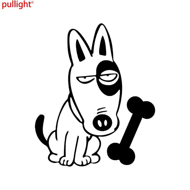 Funny Bull Terrier Dog &amp Bone Fuel Tank Car Sticker | Cool Puppy Pet Decal Автомобили и мотоциклы