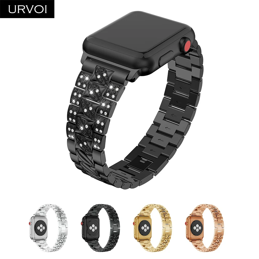 URVOI link браслет для Apple Watch ремешок из нержавеющей стали iWatch серии 5 4 3 2 1 модный
