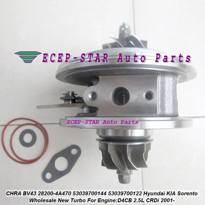 Бесплатная доставка турбокартридж CHRA Core BV43 53039700144 53039700122 28200 4A470 для KIA Sorento 2.5L CRDi 01
