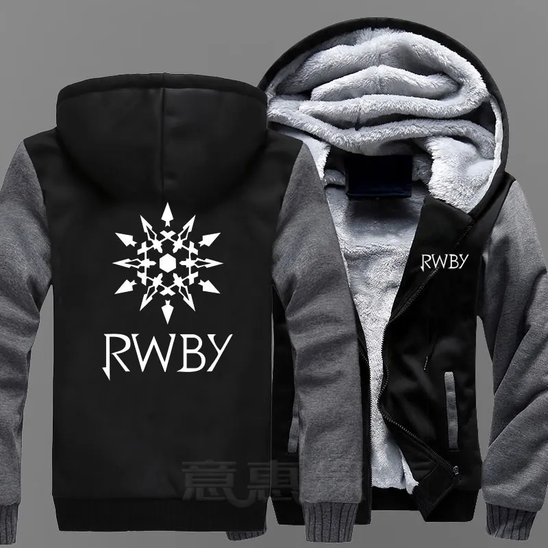 RWBY Толстовка Руби Роуз аниме пальто зимняя куртка Для мужчин толстые свитшоты на молнии - Цвет: 06