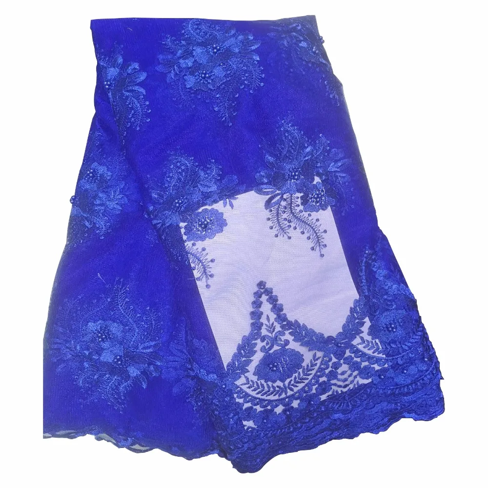Кружевная ткань кружевная из тюля в нигерийском стиле с бисером 2019|Ткани для