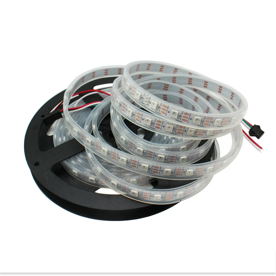 5 м DC5V RGB светодиодные ленты светильник WS2812b SPI IP65/IP67 Водонепроницаемый для рекламы
