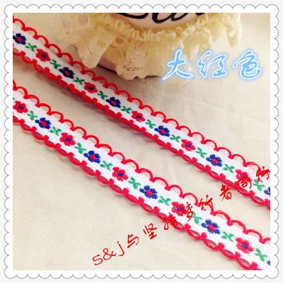 10Yard/Lot Ribbon Embroidery Bilateral Lace Trim 1.2CM Small Broken Flower DIY Manual Clothes Dress Art Materials Decorated - купить по