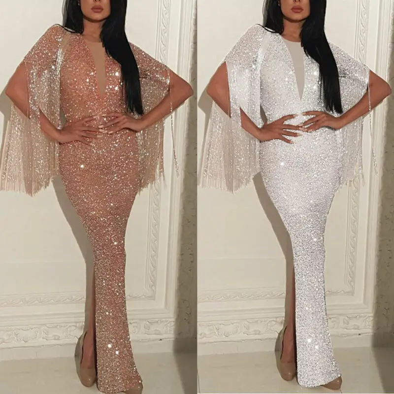 Женское платье Элегантное свадебное подружки невесты с кисточками и блестками