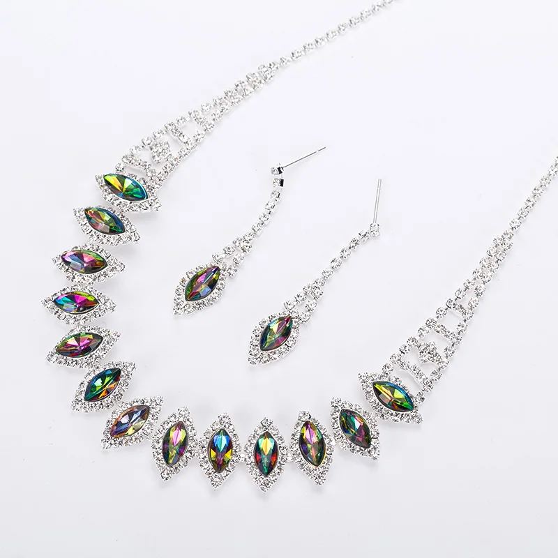 Комплект из колье и серёг с австрийским кристаллом|jewelry sets|set jewelrycrystal earrings necklace |