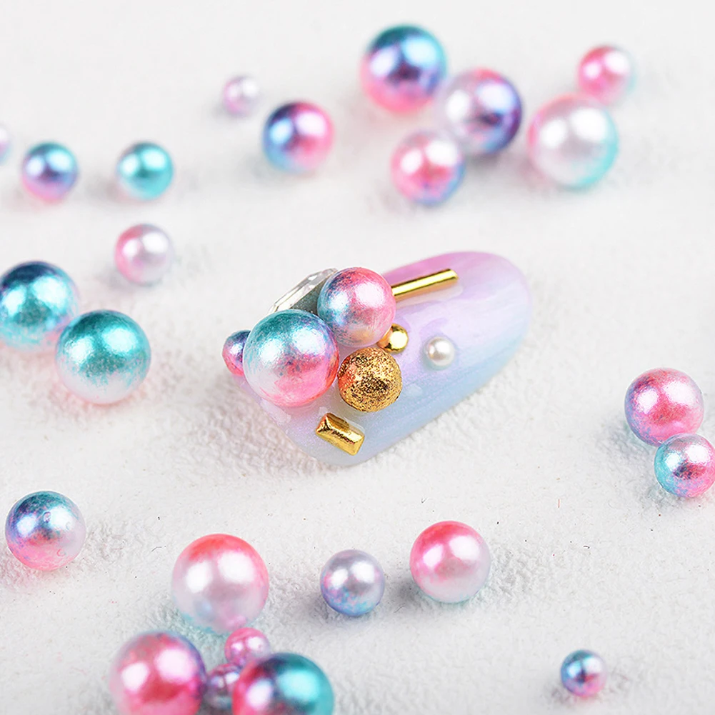 40 шт. жемчужный лак для ногтей художественное украшение металлическая оправа 3D