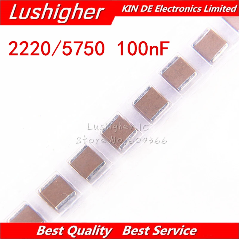 5 шт. 2220 5750 100nF 0 1 мкФ 104K 1000V 1KV X7R 10% SMD многослойный керамический конденсатор