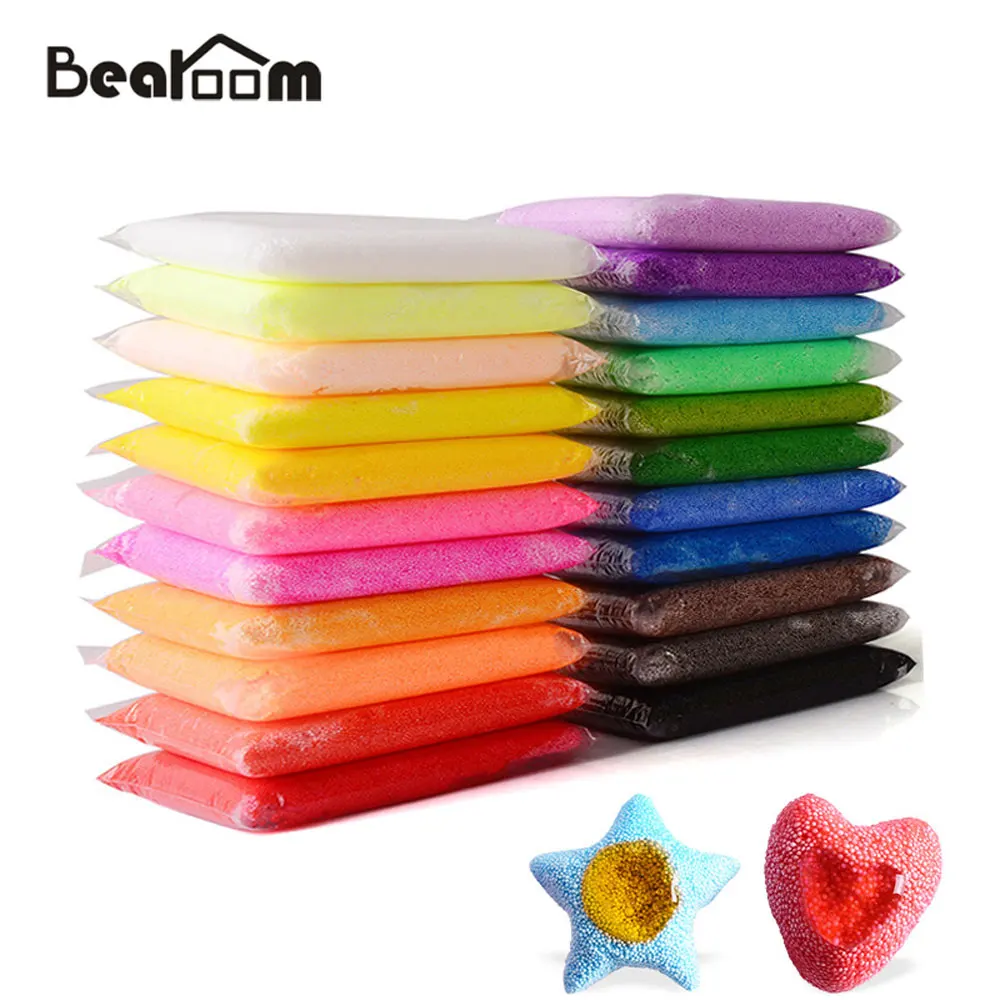 Bearoom 100 г/пакет цветные слизи новинка игрушки мягкая полимерная глина снежинка