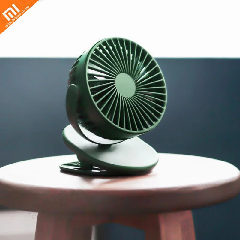 Оригинальный вентилятор xiaomi mijia с зажимом мини 3 скоростной ручной usb вращение на