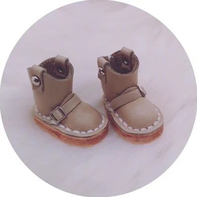 khaki Кукла 1/6 обувь ручной работы кожаные ботинки Blyth(подходят для Pullip, blyth, azone, Kurhn, Licca, BJD, кукла 1/6 - Цвет: khaki