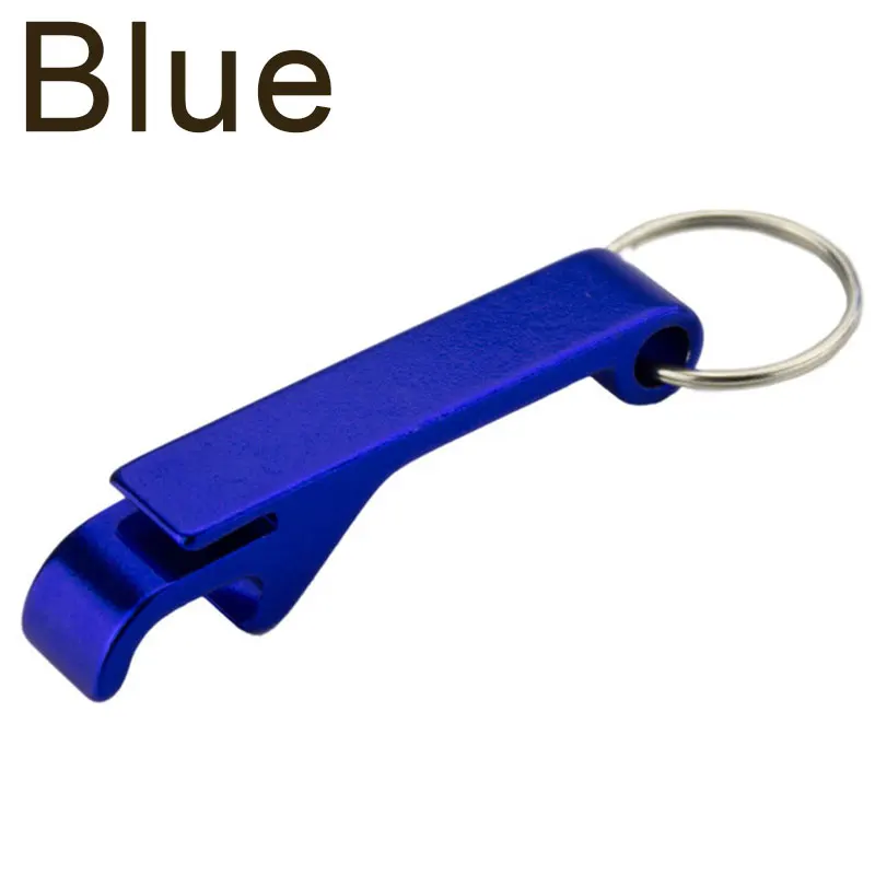 Blue Открывашка для пива, подвеска для ключей, открывалка для бутылок Abrelatas, алюминий, 1 шт., кухонные инструменты, портативная открывалка для бутылок, 9 цветов, открывающиеся инструменты для вина и пива - Цвет: Blue