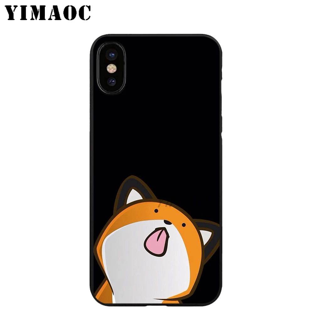 YIMAOC лиса Арт Животное Мягкий ТПУ Черный силиконовый чехол для iPhone X или 10 8 7 6 6S Plus 5