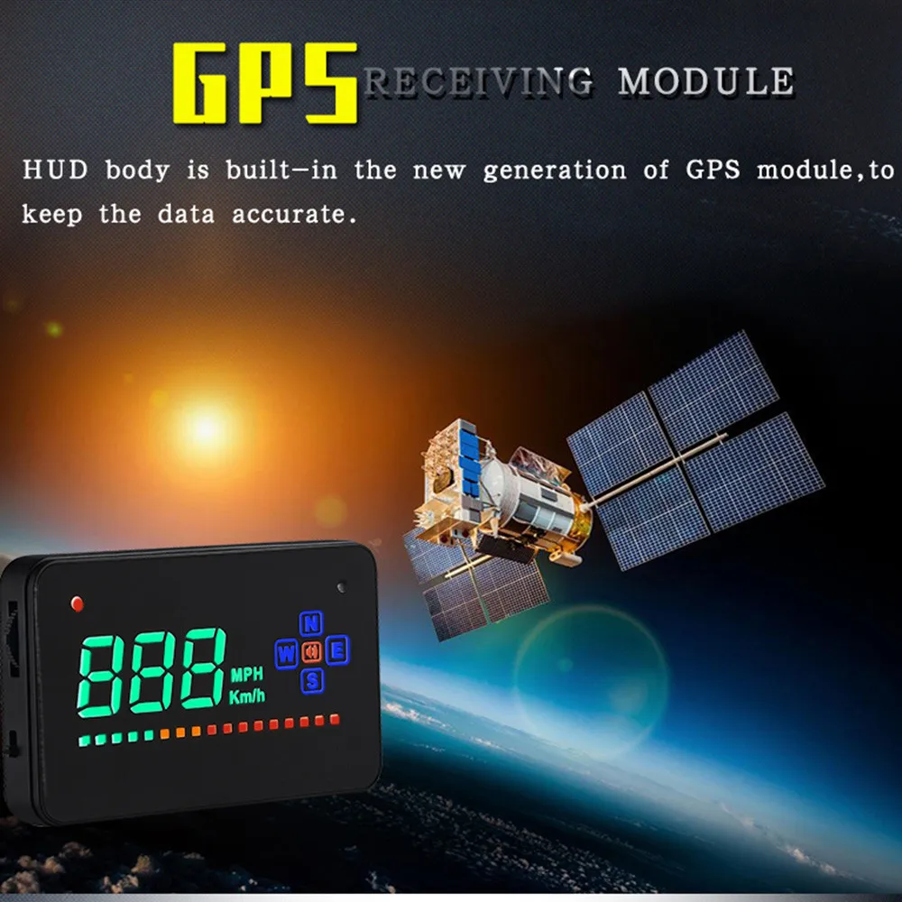 Франшиза GPS Excelvan A2 автомобильный HUD проектор Head Up дисплей предупреждение