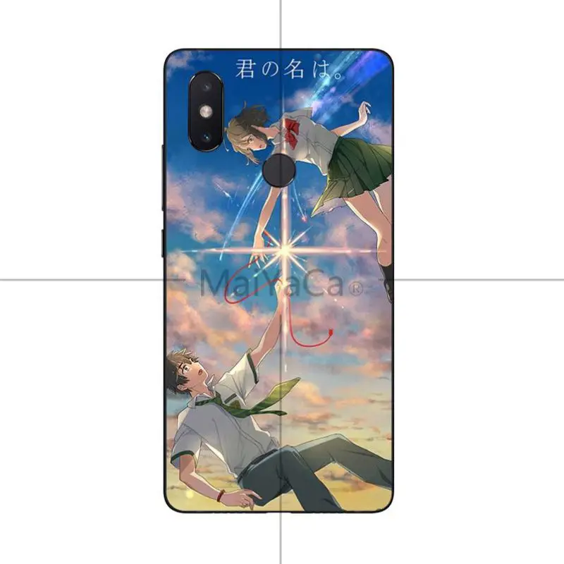MaiYaCa ваше имя аниме черный мягкий силиконовый чехол Чехлы для Xiaomi Redmi 5plus 5 Note5 Mi8 mi6