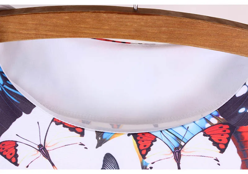 Платье женское Облегающее летнее с разноцветным принтом бабочек 2016 | Женская