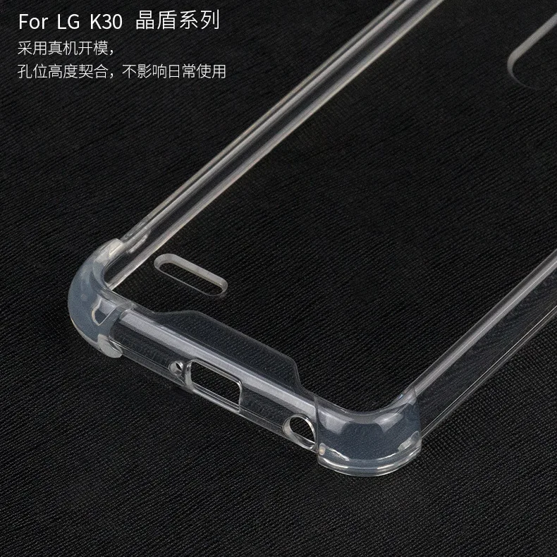 100PCS/LOT.Slim-Fit Shockproof PC+TPU Transparent Thin Crystal Clear hard Case for LG K30/LG K10 2018 |