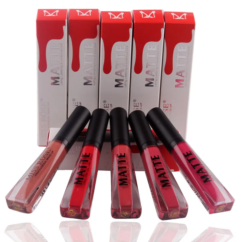 MISS ROSE бренд блеск для губ увлажнитель длительного действия матовый красный