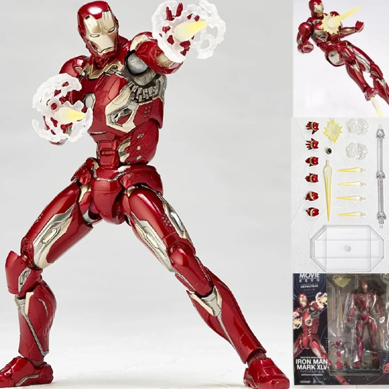 Фильм Revo серии № 004 Revoltech Irom Man Mark XLV без игрушка фигурку Коллекционная модель