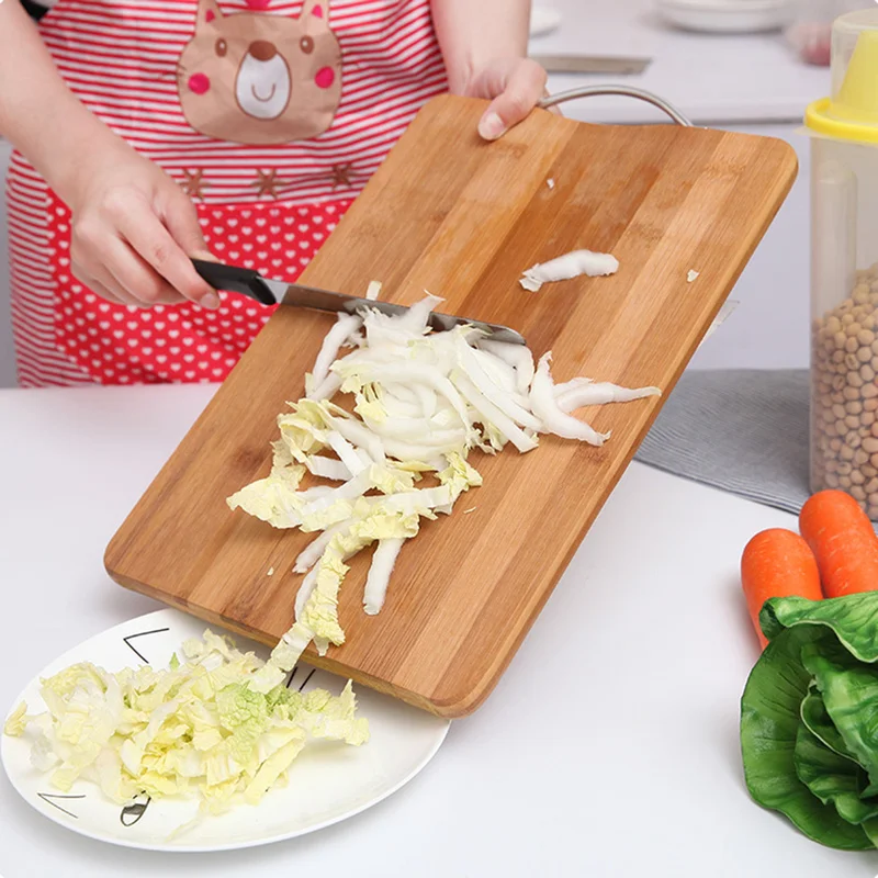 Прочная разделочная доска бамбуковый разделочный блок коврик для кухни