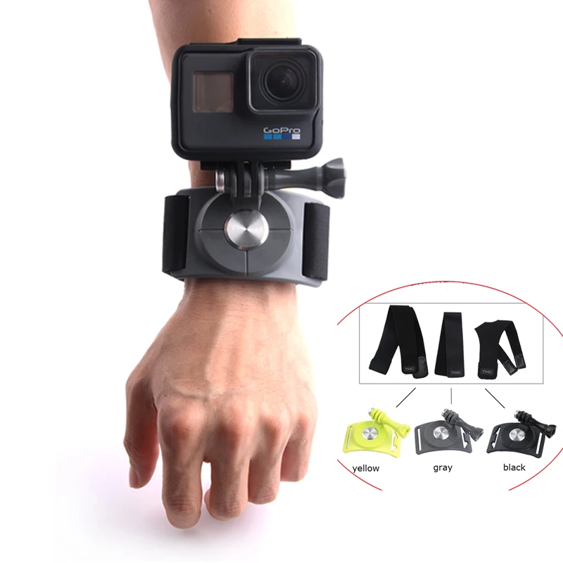 Go pro наручный ремешок Многофункциональный вращающийся на 360 градусов Штатив для