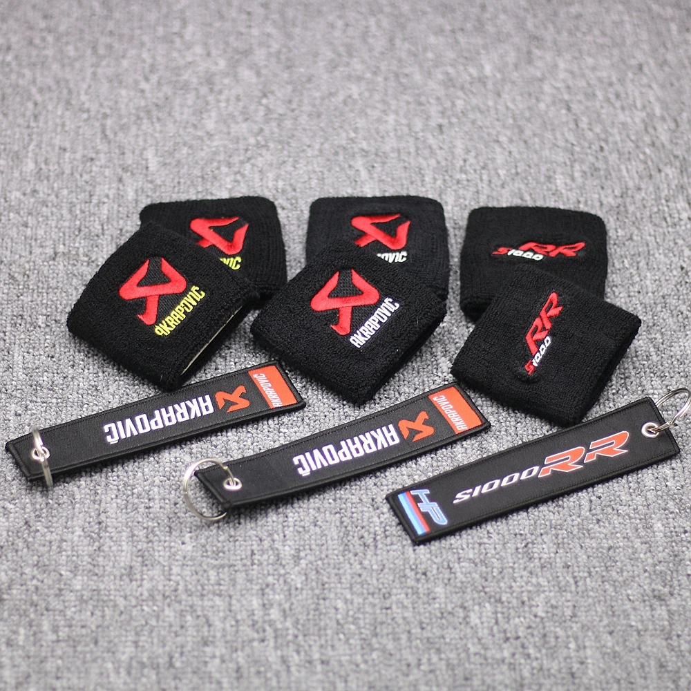 

3D Embroidery Motorcycle Front Fluid Oil Brake Reservoir Tank Cap Sock Cuff Cover For BMW S1000RR S1000R S1000XR HP4 2009-2019