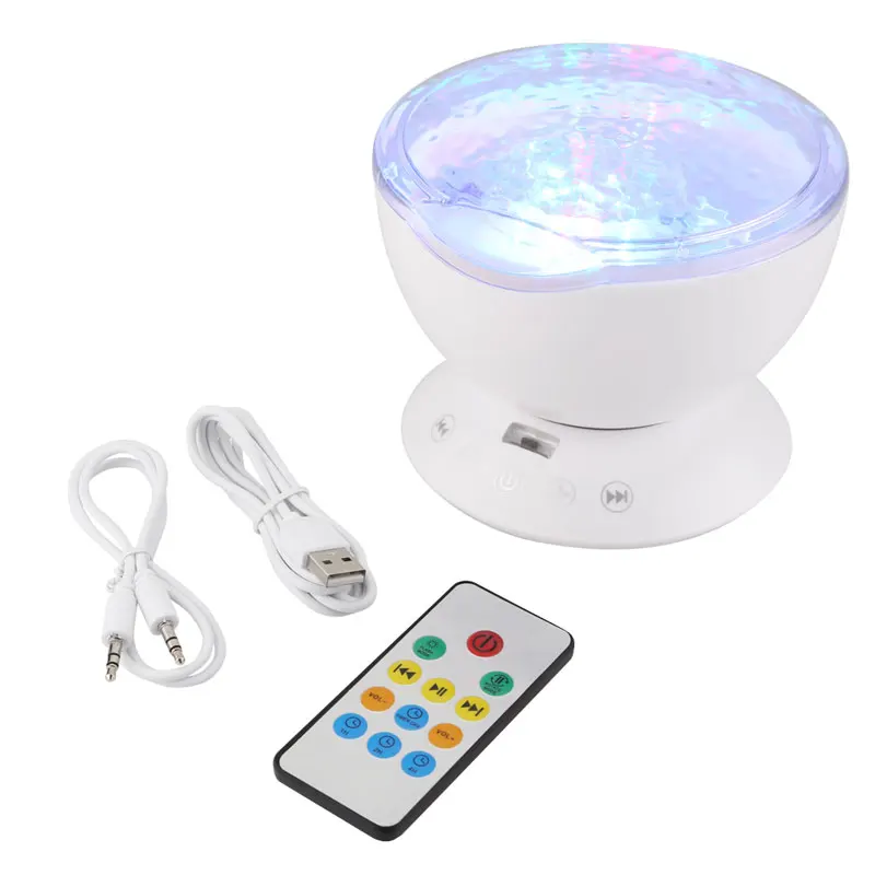 

New Starry Sky Projector Music Player Ocean Wave Night Lamp Baby Children Nursery Light Christmas Decorative Home Lighting #40