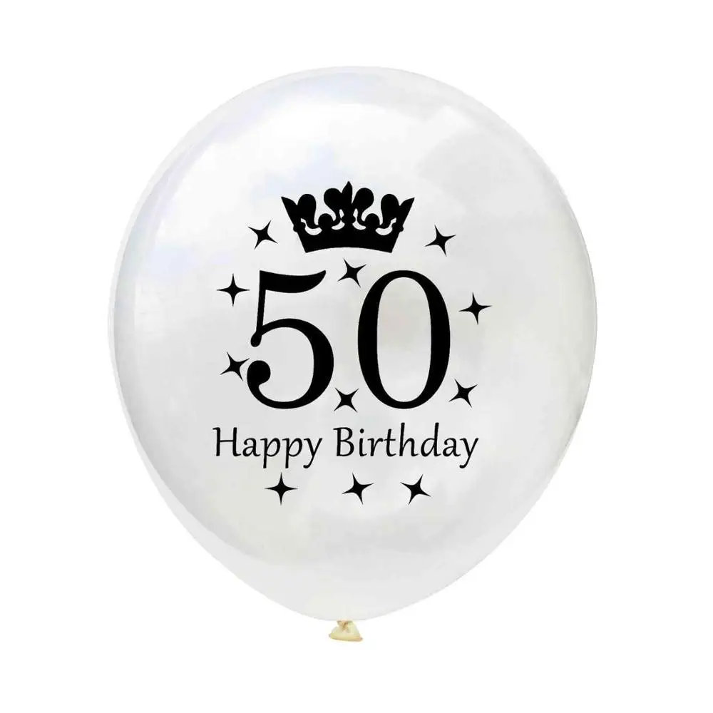 Color 25 as photo 5pcs 12Inch Crown Confetti Clear Balloons Latex Princess Boy Birthday Balloons 18 20 30 40 50 Anniversary Wedding Party Decor - Цвет: Color 25 as photo