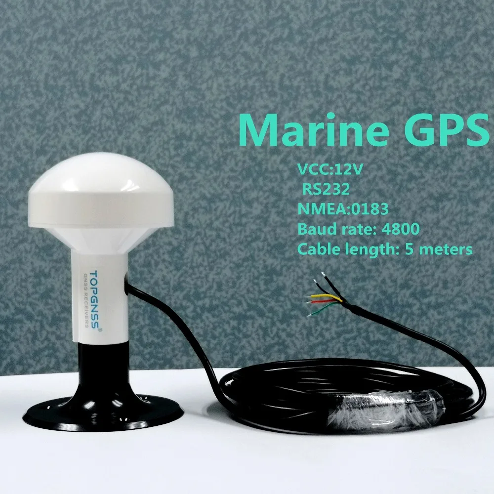NMEA 0183 протокол gps чипсет лодка морской gps приемник с модулем антенны 4800 бод RS-232, 12 V RS232 гриб корпус