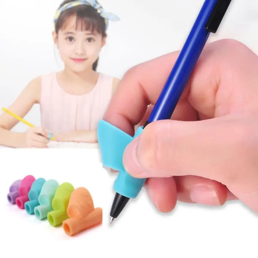 Новые творческие 3 шт./компл. детей карандашница перо сцепление помощь коррекции